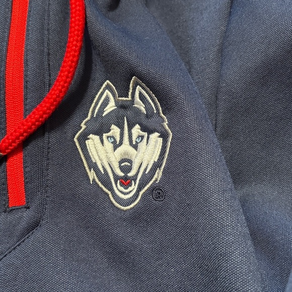 Navy Hoodie with Red Accents - Picture 2 of 4